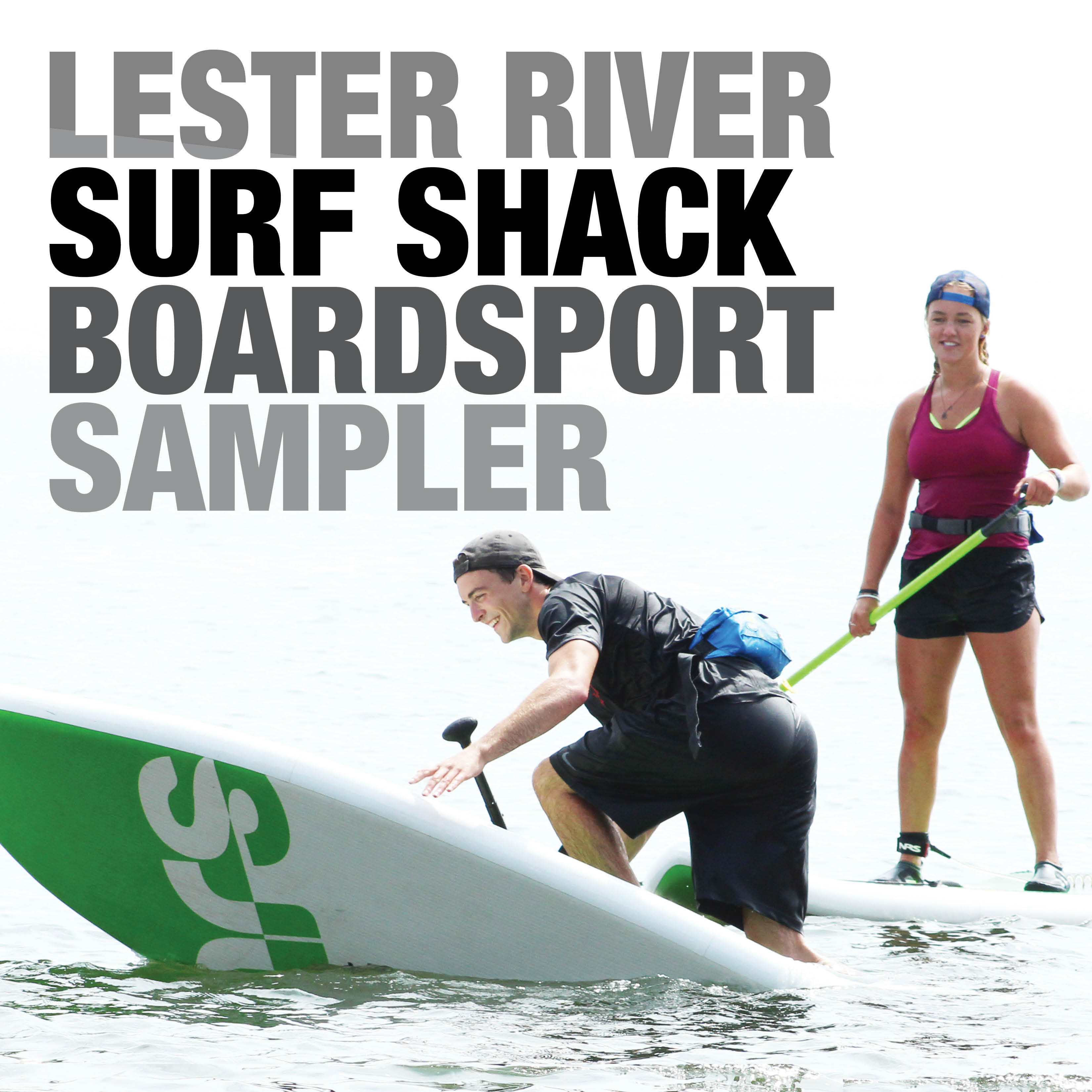 students paddling SUP's on Lake Superior